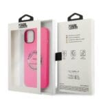 Karl Lagerfeld KLHCP14MSRSGRCF Pink Silicone RSG Kryt iPhone 14 Plus