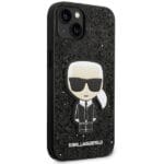 Karl Lagerfeld KLHCP14SGFKPK Black Glitter Flakes Ikonik Kryt iPhone 14