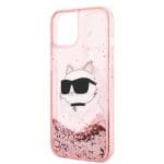Karl Lagerfeld KLHCP14SLNCHCP Pink Glitter Choupette Head Kryt iPhone 14
