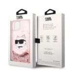 Karl Lagerfeld KLHCP14SLNCHCP Pink Glitter Choupette Head Kryt iPhone 14