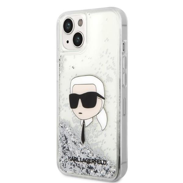 Karl Lagerfeld KLHCP14SLNKHCH Silver Glitter Karl Head Kryt iPhone 14