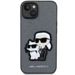 Karl Lagerfeld KLHCP14SSANKCPG Hardcase Silver Saffiano Karl & Choupette Kryt iPhone 14