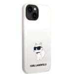 Karl Lagerfeld KLHCP14SSNCHBCH White Silicone Choupette Kryt iPhone 14