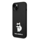 Karl Lagerfeld KLHCP14SSNCHBCK Black Silicone Choupette Kryt iPhone 14
