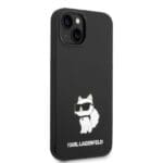 Karl Lagerfeld KLHCP14SSNCHBCK Black Silicone Choupette Kryt iPhone 14