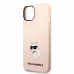 Karl Lagerfeld KLHCP14SSNCHBCP Pink Silicone Choupette Kryt iPhone 14