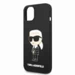 Karl Lagerfeld KLHCP14SSNIKBCK Black Silicone Ikonik Kryt iPhone 14