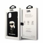 Karl Lagerfeld KLHCP14SSNIKBCK Black Silicone Ikonik Kryt iPhone 14
