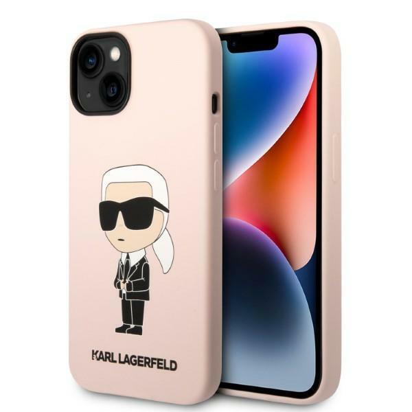 Karl Lagerfeld KLHCP14SSNIKBCP Pink Silicone Ikonik Kryt iPhone 14