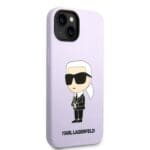 Karl Lagerfeld KLHCP14SSNIKBCU Purple Silicone Ikonik Kryt iPhone 14