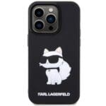 Karl Lagerfeld KLHCP14X3DRKHNK Black Hardcase Rubber Choupette 3D Kryt iPhone 14 Pro Max