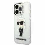 Karl Lagerfeld KLHCP14XHNIKTCT Transparent Ikonik Karl Lagerfeld Kryt iPhone 14 Pro Max