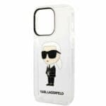 Karl Lagerfeld KLHCP14XHNIKTCT Transparent Ikonik Karl Lagerfeld Kryt iPhone 14 Pro Max