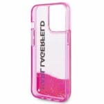 Karl Lagerfeld KLHCP14XLCKVF Pink Liquid Glitter Elong Kryt iPhone 14 Pro Max