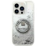 Karl Lagerfeld KLHCP14XLCRSGRS Silver Liquid Glitter RSG Kryt iPhone 14 Pro Max