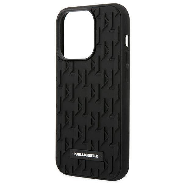 Karl Lagerfeld KLHCP14XRUPKLPK Hardcase Black 3D Monogram Kryt iPhone 14 Pro Max