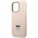 Karl Lagerfeld KLHCP14XSLCTPI Light Pink Silicone Choupette Body Kryt iPhone 14 Pro Max