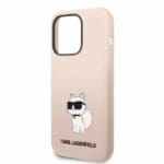 Karl Lagerfeld KLHCP14XSNCHBCP Pink Silicone Choupette Kryt iPhone 14 Pro Max