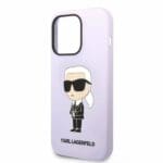 Karl Lagerfeld KLHCP14XSNIKBCU Purple Silicone Ikonik Kryt iPhone 14 Pro Max