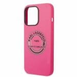 Karl Lagerfeld KLHCP14XSRSGRCF Pink Silicone RSG Kryt iPhone 14 Pro Max