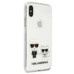 Karl Lagerfeld KLHCPXCKTR Transparent Karl & Choupette Kryt iPhone XS/X