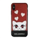 Karl Lagerfeld KLHCPXVDCRE Red Valentine Kryt iPhone XS/X