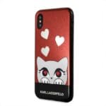 Karl Lagerfeld KLHCPXVDCRE Red Valentine Kryt iPhone XS/X