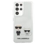 Karl Lagerfeld KLHCS21LCKTR Transparent Karl & Choupette Kryt Samsung S21 Ultra