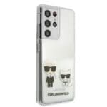 Karl Lagerfeld KLHCS21LCKTR Transparent Karl & Choupette Kryt Samsung S21 Ultra