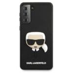 Karl Lagerfeld KLHCS21MKH3DBK Black 3D Rubber Karl`s Head Kryt Samsung S21 Plus