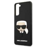 Karl Lagerfeld KLHCS21MKH3DBK Black 3D Rubber Karl`s Head Kryt Samsung S21 Plus