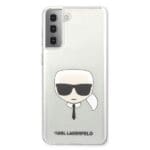 Karl Lagerfeld KLHCS21MKTR Transparent Karl`s Head Kryt Samsung S21 Plus