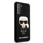 Karl Lagerfeld KLHCS21MSLFKBK Black Silicone Iconic Kryt Samsung S21 Plus