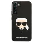 Karl Lagerfeld KLHCS22MSLKHBK Black Silicone Karl`s Head Kryt Samsung S22 Plus