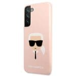 Karl Lagerfeld KLHCS22SSLKHPI Pink Silicone Karl`s Head Kryt Samsung S22
