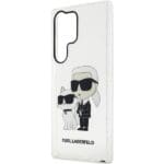 Karl Lagerfeld KLHCS23LHNKCTGT Transparent Gliter Karl&Choupette Kryt Samsung S23 Ultra