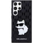 Karl Lagerfeld KLHCS23LSAKLHCPK Black Saffiano Monogram Choupette Kryt Samsung S23 Ultra