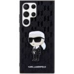Karl Lagerfeld KLHCS23LSAKLHKPK Black Saffiano Monogram Ikonik Kryt Samsung S23 Ultra
