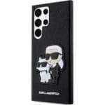 Karl Lagerfeld KLHCS23LSANKCPK Black Saffiano Karl & Choupette Kryt Samsung S23 Ultra