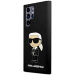 Karl Lagerfeld KLHCS23LSNIKBCK HardCase Black Silicone Ikonik Kryt Samsung S23 Ultra