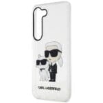 Karl Lagerfeld KLHCS23MHNKCTGT Transparent Gliter Karl&Choupette Kryt Samsung S23 Plus