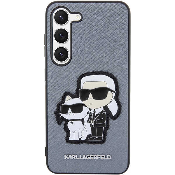 Karl Lagerfeld KLHCS23MSANKCPG Grey Saffiano Karl & Choupette Kryt Samsung S23 Plus