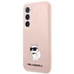 Karl Lagerfeld KLHCS23MSNCHBCP Pink Silicone Choupette Kryt Samsung S23 Plus
