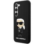 Karl Lagerfeld KLHCS23MSNIKBCK HardCase Black Silicone Ikonik Kryt Samsung S23 Plus