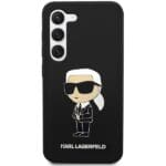 Karl Lagerfeld KLHCS23MSNIKBCK HardCase Black Silicone Ikonik Kryt Samsung S23 Plus