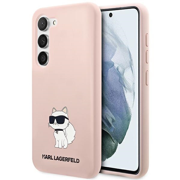 Karl Lagerfeld KLHCS23SSNCHBCP Pink Silicone Choupette Kryt Samsung S23