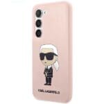 Karl Lagerfeld KLHCS23SSNIKBCP Hardcase Pink Silicone Ikonik Kryt Samsung Galaxy S23