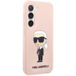 Karl Lagerfeld KLHCS23SSNIKBCP Hardcase Pink Silicone Ikonik Kryt Samsung Galaxy S23