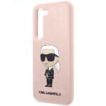 Karl Lagerfeld KLHCS23SSNIKBCP Hardcase Pink Silicone Ikonik Kryt Samsung Galaxy S23