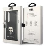 Karl Lagerfeld KLHCZFD4IKMSBK F936 Black Book Saffiano Ikonik Metal Kryt Samsung Galaxy Z Fold 4